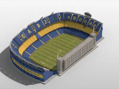 Low-poly Boca Juniors Stadium  Low-poly 3D model