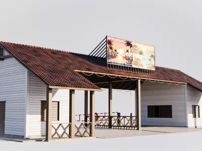 Welcome Gate Low-poly 3D model