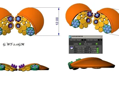 Light wt Women Diamond Earrings  3D print model