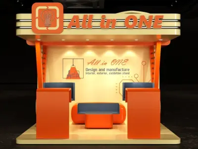 exhibition stand 3D model