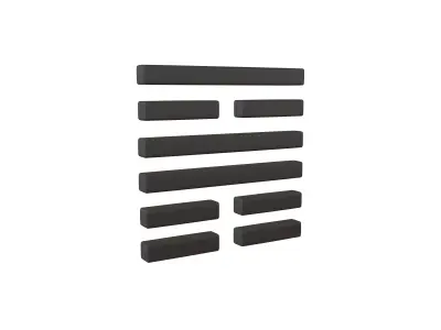 I Ching Hexagrams 56 lu v1 001 Low-poly 3D model