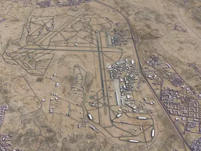 Taif Airport Low-poly 3D model