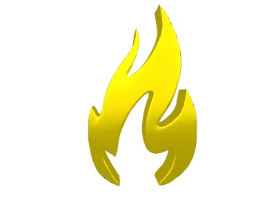 Fire Symbol v3 013 Low-poly 3D model