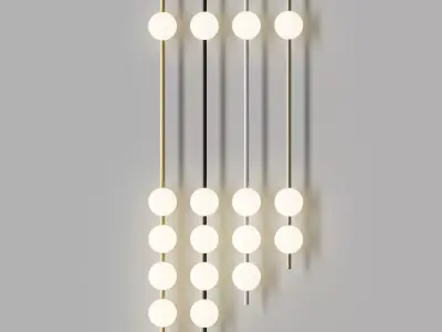 Vertical Balls Wall Lamp 3D model