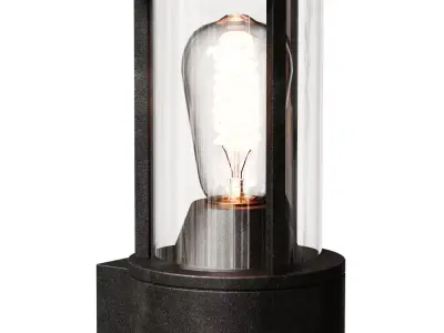 lori wandlicht e27 ip44 h21 8cm zwart 3D model