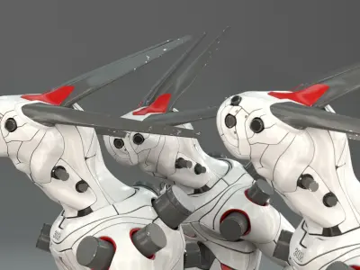 Bunny - Mecha character Low-poly 3D model