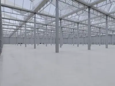 Industrial Warehouse Interior 4 Low-poly 3D model