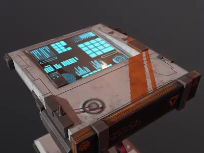 Sci Fi Tablet 3VR Low-poly 3D model