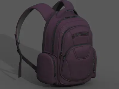 Backpack Camping Generic military human lugagge bag  Low-poly 3D model