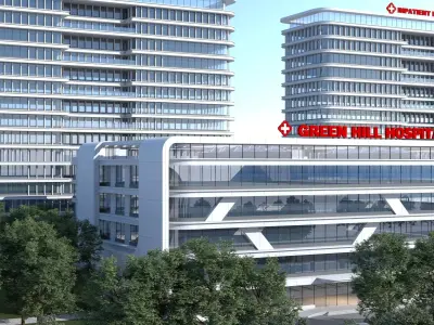 hospital building with 05 3D model