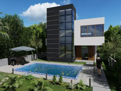 Modern House 3D model 53