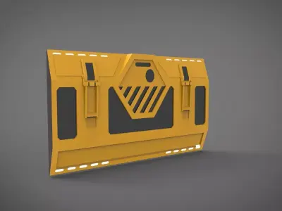 sci-fi wall architect kitbash 1 3D print model