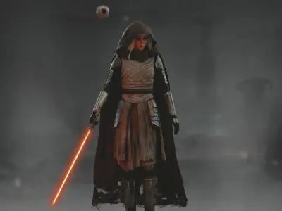 Shin Hati Low-poly 3D model