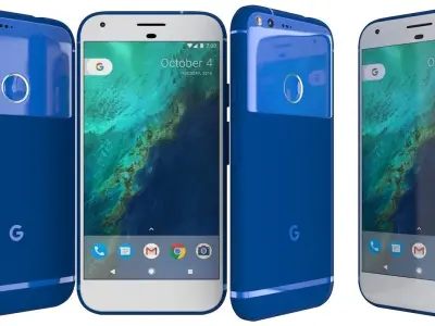 Google Pixel XL Really Blue 3D model