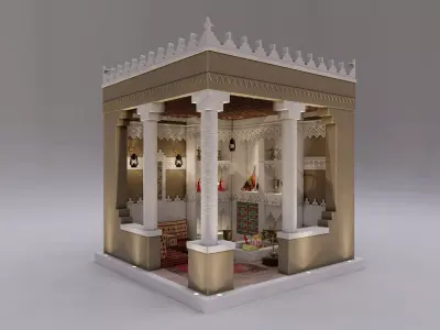 Traditional Saudi Najdi Pavilion Heritage Majlis  3D model