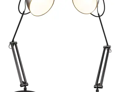 Modern Black Adjustable Desk Lamp  Low-poly 3D model
