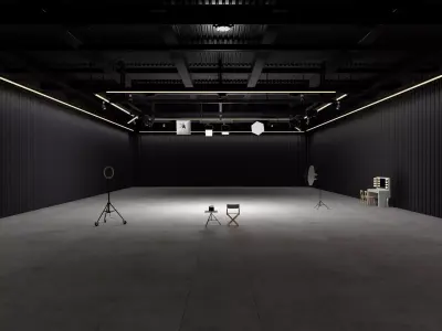 Hangar Photo Studio interior scene 3D model