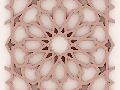 Moroccan pattern  STL  3D print model