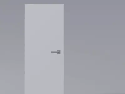 Simple door with handle Free 3D model
