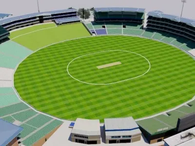  Wanderers Stadium - Johannesburg Low-poly 3D model