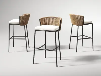 Lapel Bar Chair 3D model