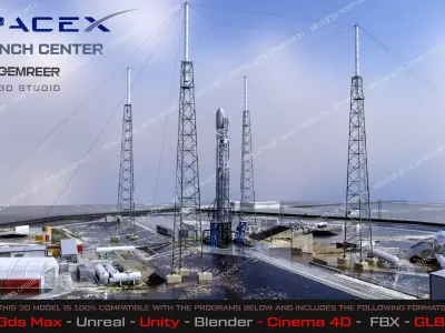 Spacex Launch Complex 3D model