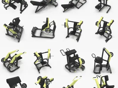  125 models Gyms Full set, TechnoGym: Cardio - Strength - Free Weight - Fitness Tools 