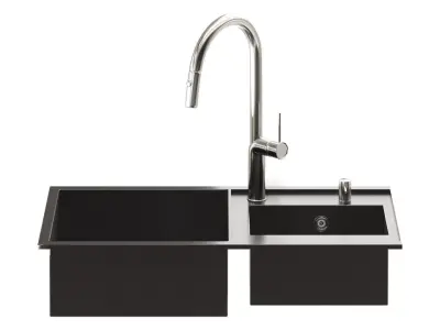 GRANULA 8201 kitchen sink quartz 3D model