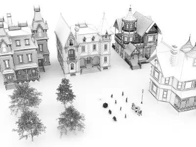 House of Flowers Asset Bundle 3D model