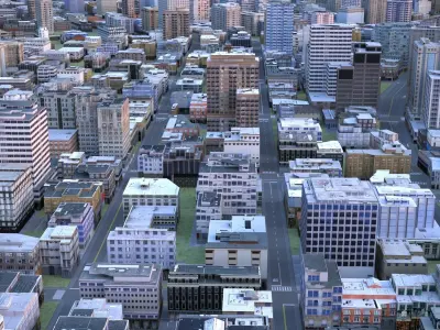 City 43 Low-poly 3D model