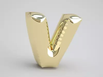 V Balloon Gold 3D model