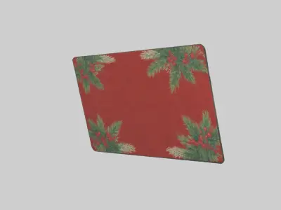Holiday Door Mat Model Low-poly 3D model