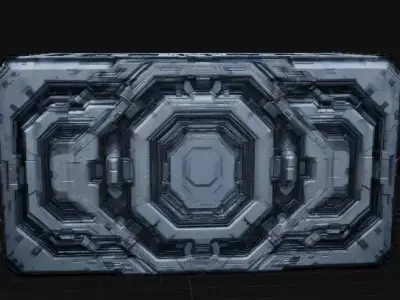 Sci-Fi Box Panel Game Ready Environment Asset 3D Model Low-poly 3D model
