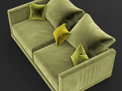 Modern fabric sofa 3D model