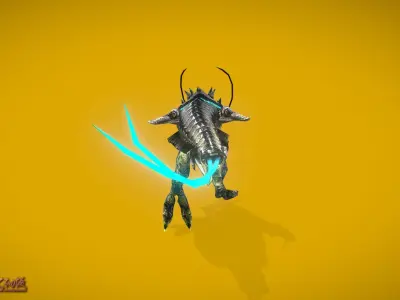 Aliens Mantis Low-poly 3D model