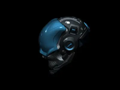 Sci-Fi Helmet h55 3D model