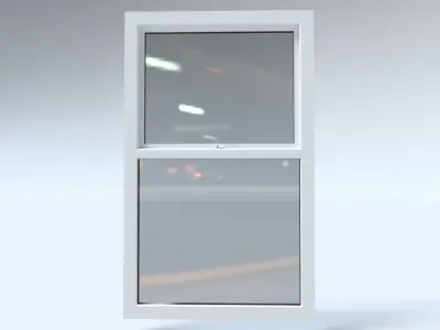 uPVC Opening Window Low-poly 3D model