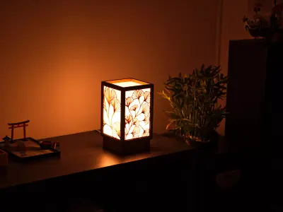 Ginkgo Line Art Lamp 3D print model