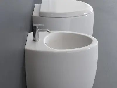 Scarabeo Ceramiche Moai WC Low-poly 3D model