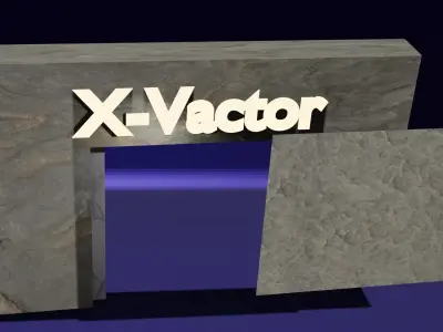 X-Vactor Stone Gate 3D Model Low-poly 3D model