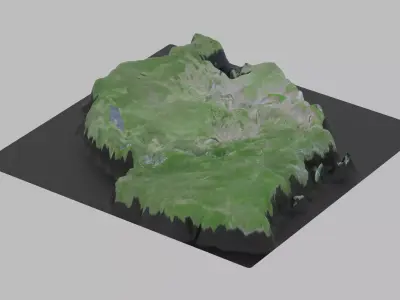 Tanzania Map Country Low-poly 3D model
