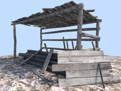 wood pile 3D model