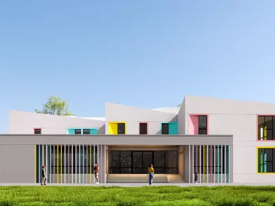 kindergarten Low-poly 3D model