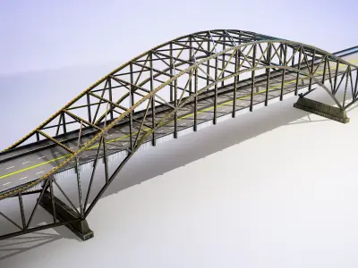 Senator George Sellar Bridge Low-poly 3D model
