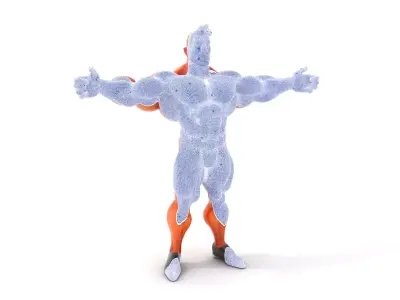 Muscular Heroic Figure model pack Low-poly 3D model