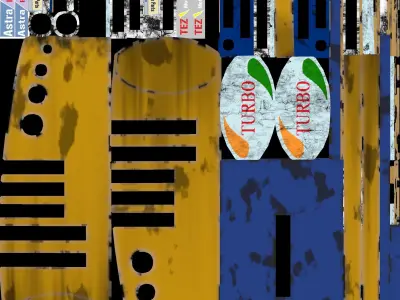 Fuelpump Sign Free low-poly 3D model