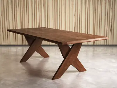 Plato taiwan teak dining table 3D model