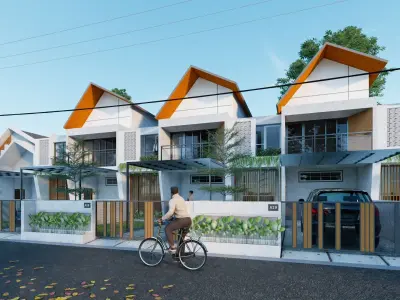 scandinavian residence house 3D model