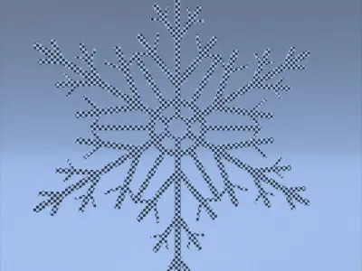 Snowflake cut file Low-poly 3D model
