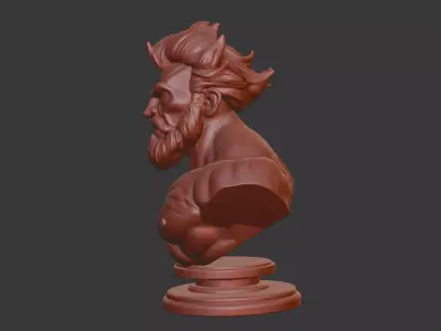 Akuma Bust  3D Model STL Printable 3D print model purchase